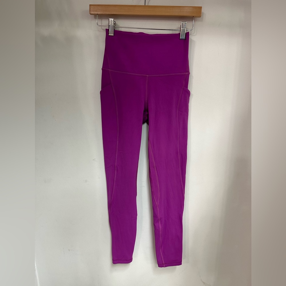 Lululemon Align High-Rise Crop 23” Orchid Leggings with Pockets